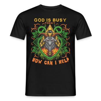 Baphomet, divinité occulte, Illuminati - T-shirt homme - noir - Devant - AI Model Male 178 light (178cm)