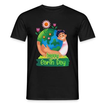 Journée internationale de la Terre - T-shirt homme - noir - Devant - AI Model Male 178 light (178cm)