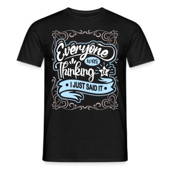 Dicton, lecture de l’, typographie de style vintage - T-shirt homme - noir - Devant - AI Model Male 178 light (178cm)