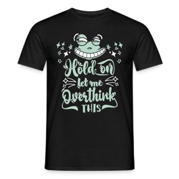 Let-Me-Overthink-This, drôle de grenouille de dessin animé - T-shirt homme - noir - Devant - AI Model Male 178 light (178cm)