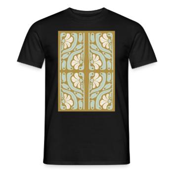 Art Nouveau, Arts & Crafts, Esthétique, Vintage-1900 - T-shirt homme - noir - Devant - AI Model Male 178 light (178cm)