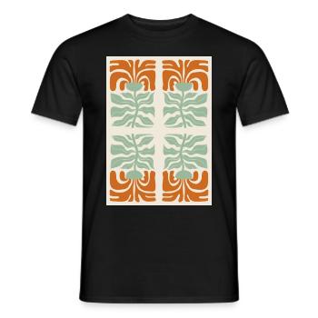 Art Nouveau, Arts & Crafts, Esthétique, Vintage-1900 - T-shirt homme - noir - Devant - AI Model Male 178 light (178cm)