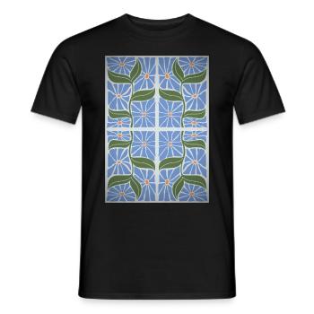 Art Nouveau, Arts & Crafts, Esthétique, Vintage-1900 - T-shirt homme - noir - Devant - AI Model Male 178 light (178cm)