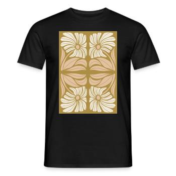 Art Nouveau, Arts & Crafts, Esthétique, Vintage-1900 - T-shirt homme - noir - Devant - AI Model Male 178 light (178cm)