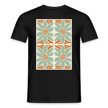 Art Nouveau, Arts & Crafts, Esthétique, Vintage-1900 - T-shirt homme - noir - Devant - AI Model Male 178 light (178cm)