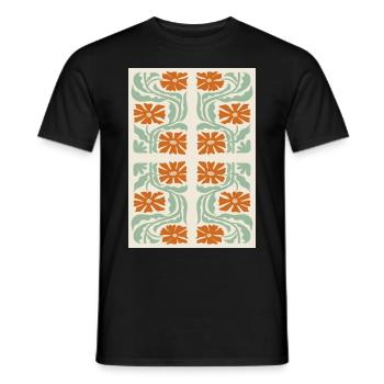 Art Nouveau, Arts & Crafts, Esthétique, Vintage-1900 - T-shirt homme - noir - Devant - AI Model Male 178 light (178cm)