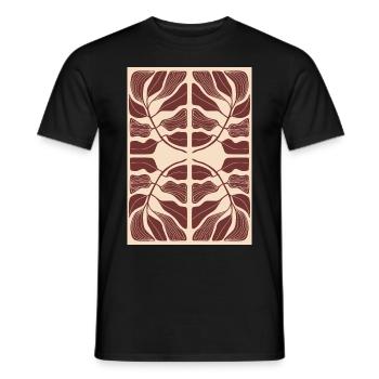 Art Nouveau, Arts & Crafts, Esthétique, Vintage-1900 - T-shirt homme - noir - Devant - AI Model Male 178 light (178cm)