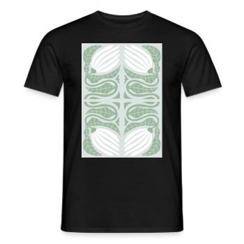 Art Nouveau, Arts & Crafts, Esthétique, Vintage-1900 - T-shirt homme - noir - Devant - AI Model Male 178 light (178cm)