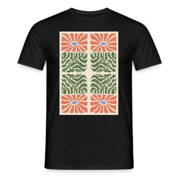 Art Nouveau, Arts & Crafts, Esthétique, Vintage-1900 - T-shirt homme - noir - Devant - AI Model Male 178 light (178cm)