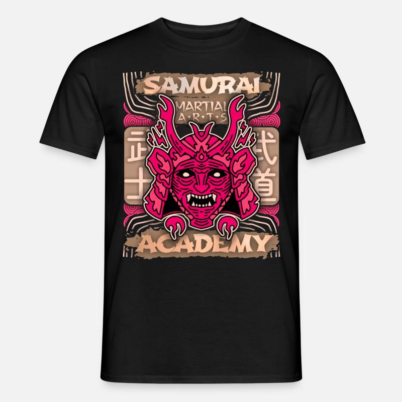 Japan Samurai-Krieger, Samurai-Academy Japan-Comic - Männer T-Shirt - Schwarz