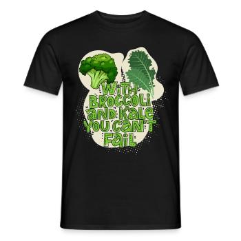 Brokkoli und Grünkohl lustiger Spruch - Männer T-Shirt - Schwarz - Vorne - AI Model Male 178 light (178cm)
