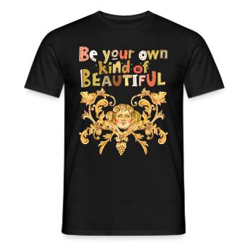 Schöner Spruch, Putto, Engelchen, Engel-Aquarell - Männer T-Shirt - Schwarz - Vorne - AI Model Male 178 light (178cm)