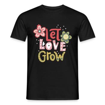 Valentine's Day, motivation inspiration, love saying - Men's T-Shirt - black - Front - AI Model Male 178 light (178cm)