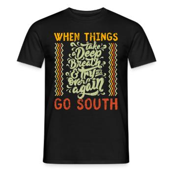 Motivation, inspiration, typographie, drôle - T-shirt homme - noir - Devant - AI Model Male 178 light (178cm)