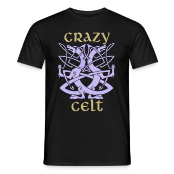 Keltische Drachen, Celtic Irisches Ornament Spruch - Männer T-Shirt - Schwarz - Vorne - AI Model Male 178 light (178cm)