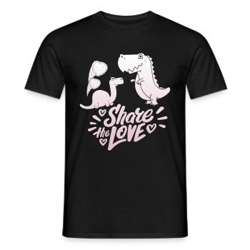 Drôle de dicton de la Saint-Valentin des dinosaures - T-shirt homme - noir - Devant - AI Model Male 178 light (178cm)