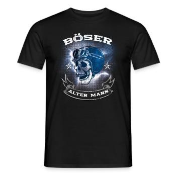 Böser alter Mann Motorrad Biker - Männer T-Shirt - Schwarz - Vorne - AI Model Male 178 light (178cm)