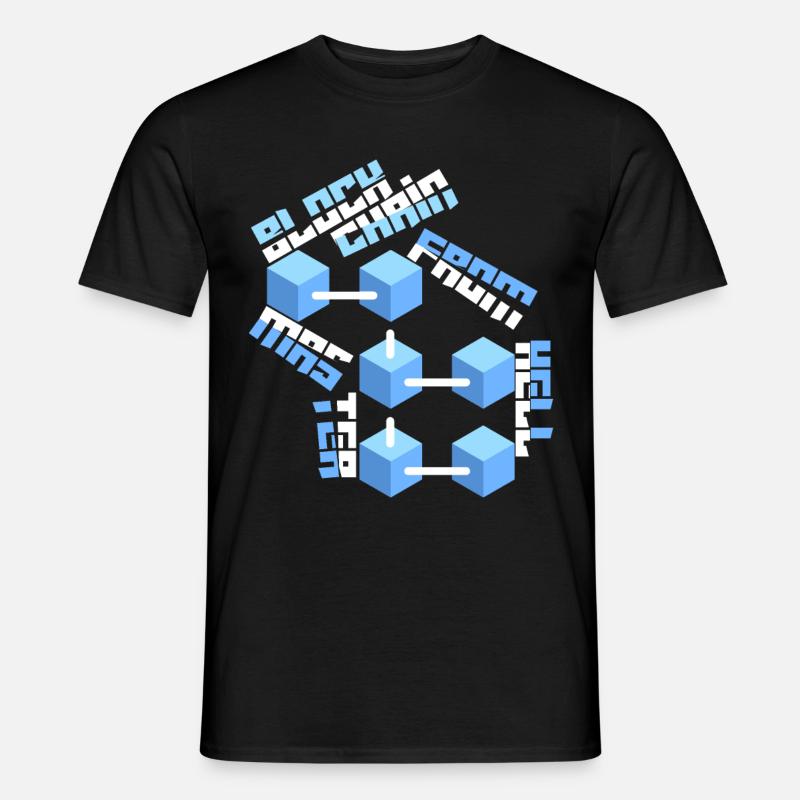 Blockchain-Master Block Chain lustiger Spruch - Männer T-Shirt - Schwarz