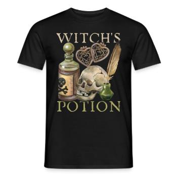 Witch, Witchcraft, Witchcraft, Love-Love Spell - Men's T-Shirt - black - Front - AI Model Male 178 light (178cm)