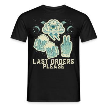 Bière, drôle de dicton, commandez deux bières dans le pub - T-shirt homme - noir - Devant - AI Model Male 178 light (178cm)