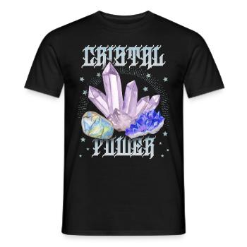 Crystal Crystal-Power Healing Esoteric Crystals - Men's T-Shirt - black - Front - AI Model Male 178 light (178cm)