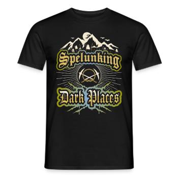 Dire pour les spéléologues, spéléologie, - T-shirt homme - noir - Devant - AI Model Male 178 light (178cm)