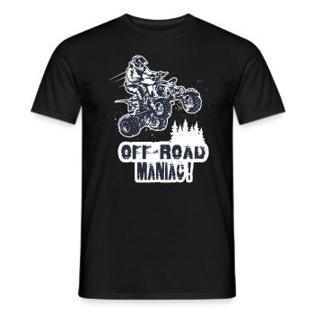 quad dirt bike off road - T-shirt homme - noir - Devant - AI Model Male 178 light (178cm)