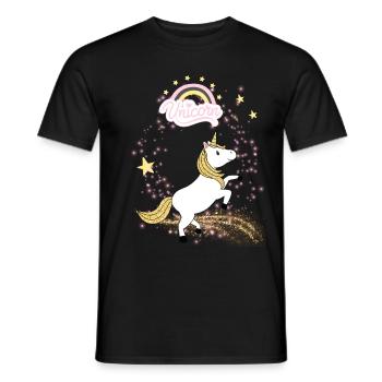 unicorn - T-shirt homme - noir - Devant - AI Model Male 178 light (178cm)