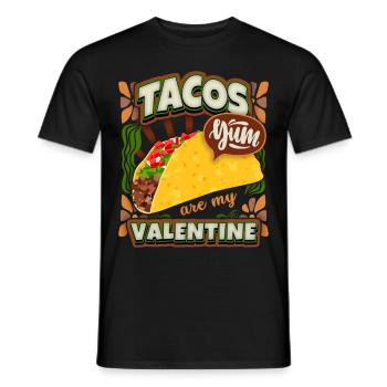 Tacos Valentinstag lustiger Spruch im Vintage-Stil - Männer T-Shirt - Schwarz - Vorne - AI Model Male 178 light (178cm)