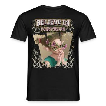 Forest Fairy, Woodnymph, Fairycore, Elf Saying - Men's T-Shirt - black - Front - AI Model Male 178 light (178cm)