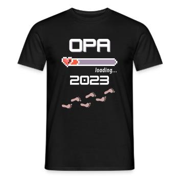 Opa 2023 loading... - Männer T-Shirt - Schwarz - Vorne - AI Model Male 178 light (178cm)