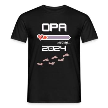 Opa 2024 loading... - Männer T-Shirt - Schwarz - Vorne - AI Model Male 178 light (178cm)