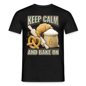 Brot backen, Bäcker, Bäckerei, 3d, lustiger Spruch - Männer T-Shirt - Schwarz - Vorne - AI Model Male 178 light (178cm)