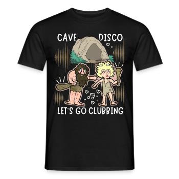 Neandertaler Witz, Disco, lustiger Spruch, Pun - Männer T-Shirt - Schwarz - Vorne - AI Model Male 178 light (178cm)