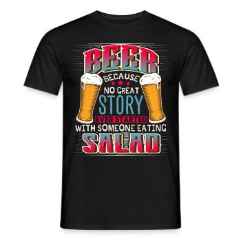 Bier, Lustiger Spruch, Witz für Biertrinker - Männer T-Shirt - Schwarz - Vorne - AI Model Male 178 light (178cm)