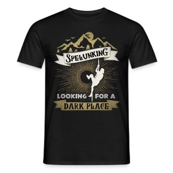 Spelunking, spéléologue, spéléologie, disant - T-shirt homme - noir - Devant - AI Model Male 178 light (178cm)