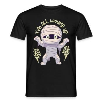 Cartoon Mummy, Funny Mummy, Saying - Men's T-Shirt - black - Front - AI Model Male 178 light (178cm)