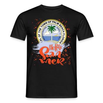 Palm-Beach Florida, Sommerurlaub, Spruch - Männer T-Shirt - Schwarz - Vorne - AI Model Male 178 light (178cm)