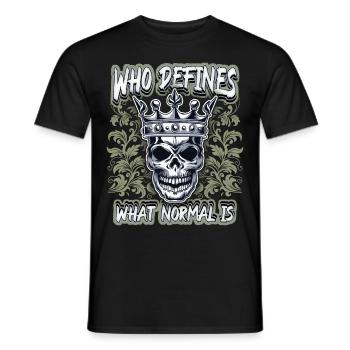 Laughing skull, skull, biker motif - Men's T-Shirt - black - Front - AI Model Male 178 light (178cm)