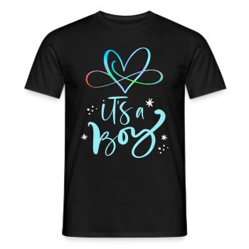Baby-Boy, Spruch It's-a-Boy, Schwangerschaft - Männer T-Shirt - Schwarz - Vorne - AI Model Male 178 light (178cm)
