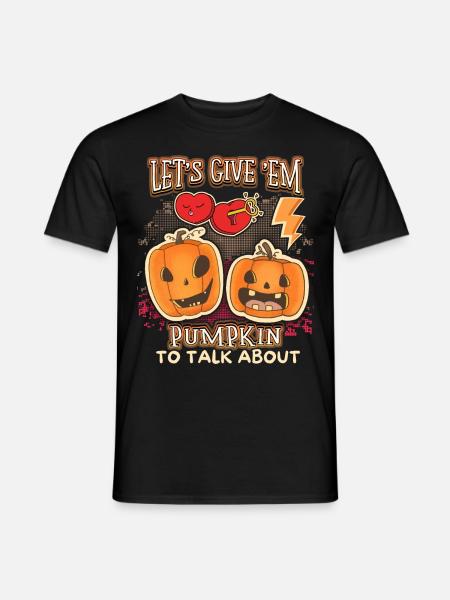 Lustige Kürbisse, Pumpkin Spruch Valentinstag - Männer T-Shirt - Schwarz