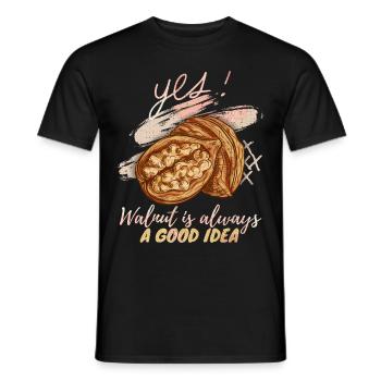 Walnüsse, walnuts, Nuss, lustiger Spruch - Männer T-Shirt - Schwarz - Vorne - AI Model Male 178 light (178cm)