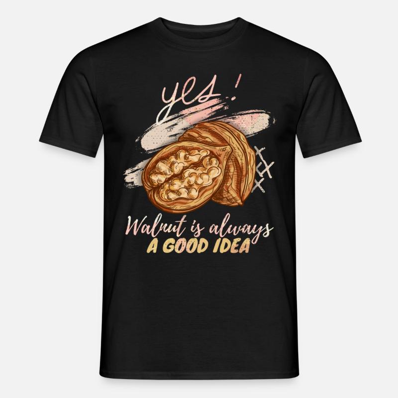 Walnuts, walnuts, nut, funny saying - Men's T-Shirt - black