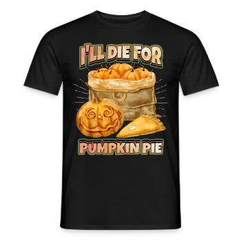 Pumpkin Saying, Pumpkin Pie, Halloween Pumpkins - Men's T-Shirt - black - Front - AI Model Male 178 light (178cm)