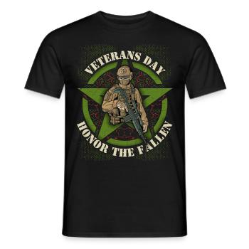Journée des anciens combattants, Journée des anciens combattants, Dicton du Memorial Day - T-shirt homme - noir - Devant - AI Model Male 178 light (178cm)