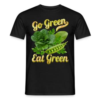 Grünes Gemüse, lustiger Spruch Veganer, Vegetarier - Männer T-Shirt - Schwarz - Vorne - AI Model Male 178 light (178cm)