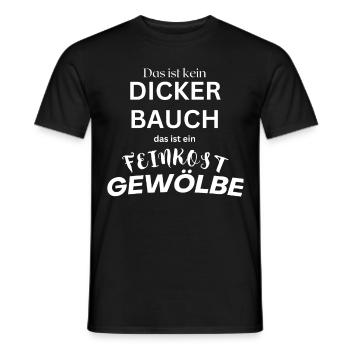 Das ist kein dicker Bauch das ist Feinkost Gewölbe - Männer T-Shirt - Schwarz - Vorne - AI Model Male 178 light (178cm)