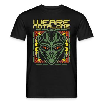 Lustiger Alien Spruch, Außerirdisch 70er Jahre - Männer T-Shirt - Schwarz - Vorne - AI Model Male 178 light (178cm)
