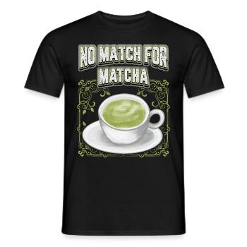 Matcha funny saying, vintage matcha tea - Men's T-Shirt - black - Front - AI Model Male 178 light (178cm)