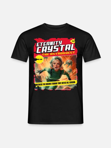 50er, 1950 Comic, Weltall Raumschiff Kosmisch - Männer T-Shirt - Schwarz